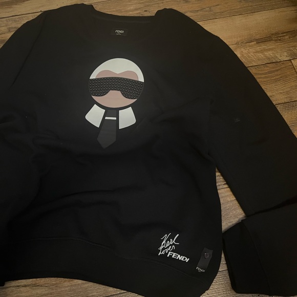 Fendi Studded Karlito Sweatshirt SIZE 56 - Picture 6 of 7